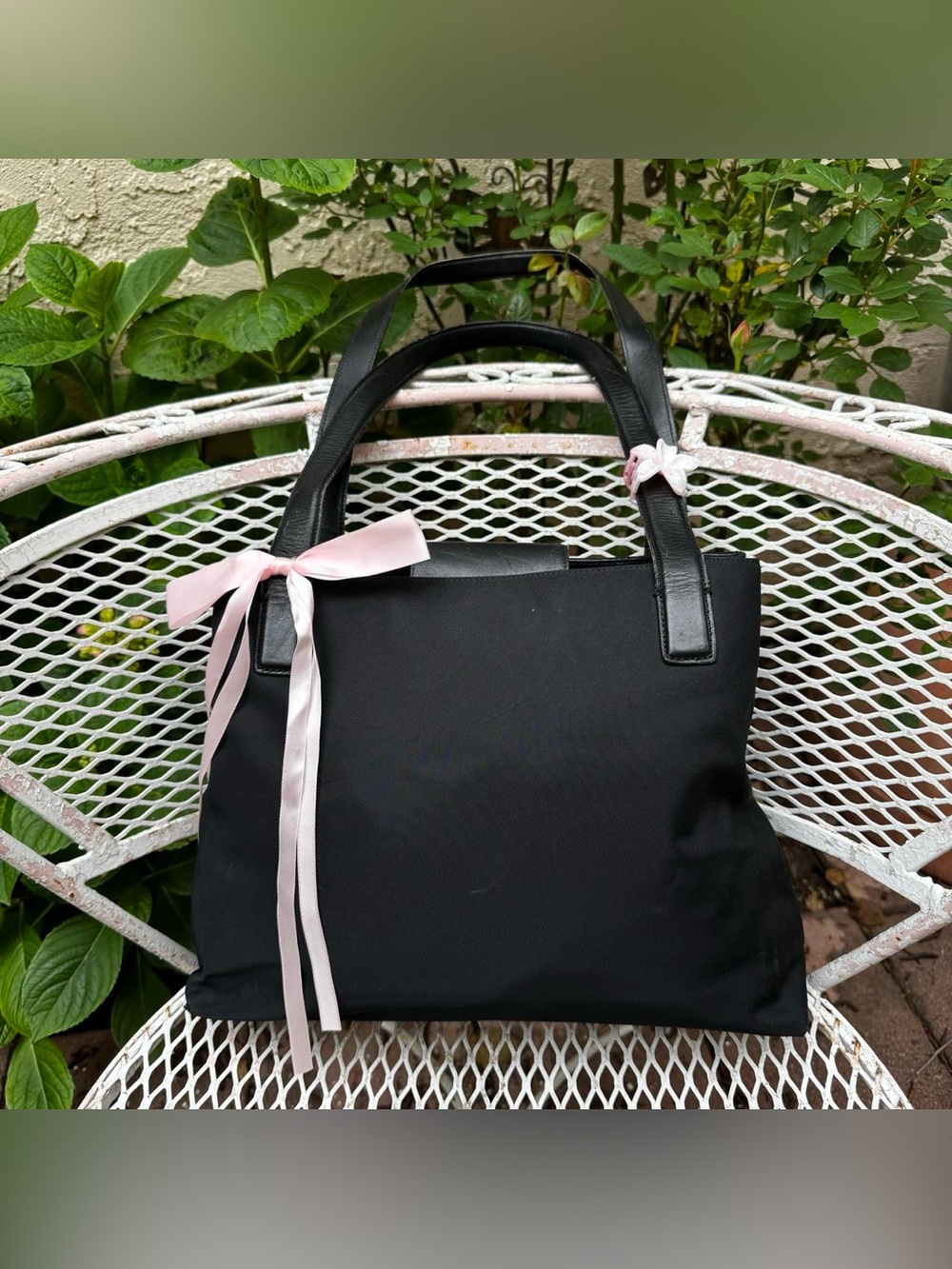 Vintage 90’s Black Coach Nylon Shoulder Bag